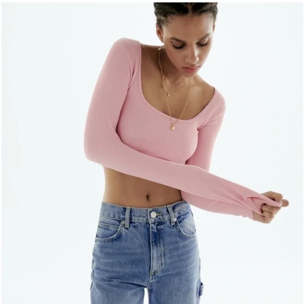 Zara limitless contour pink top